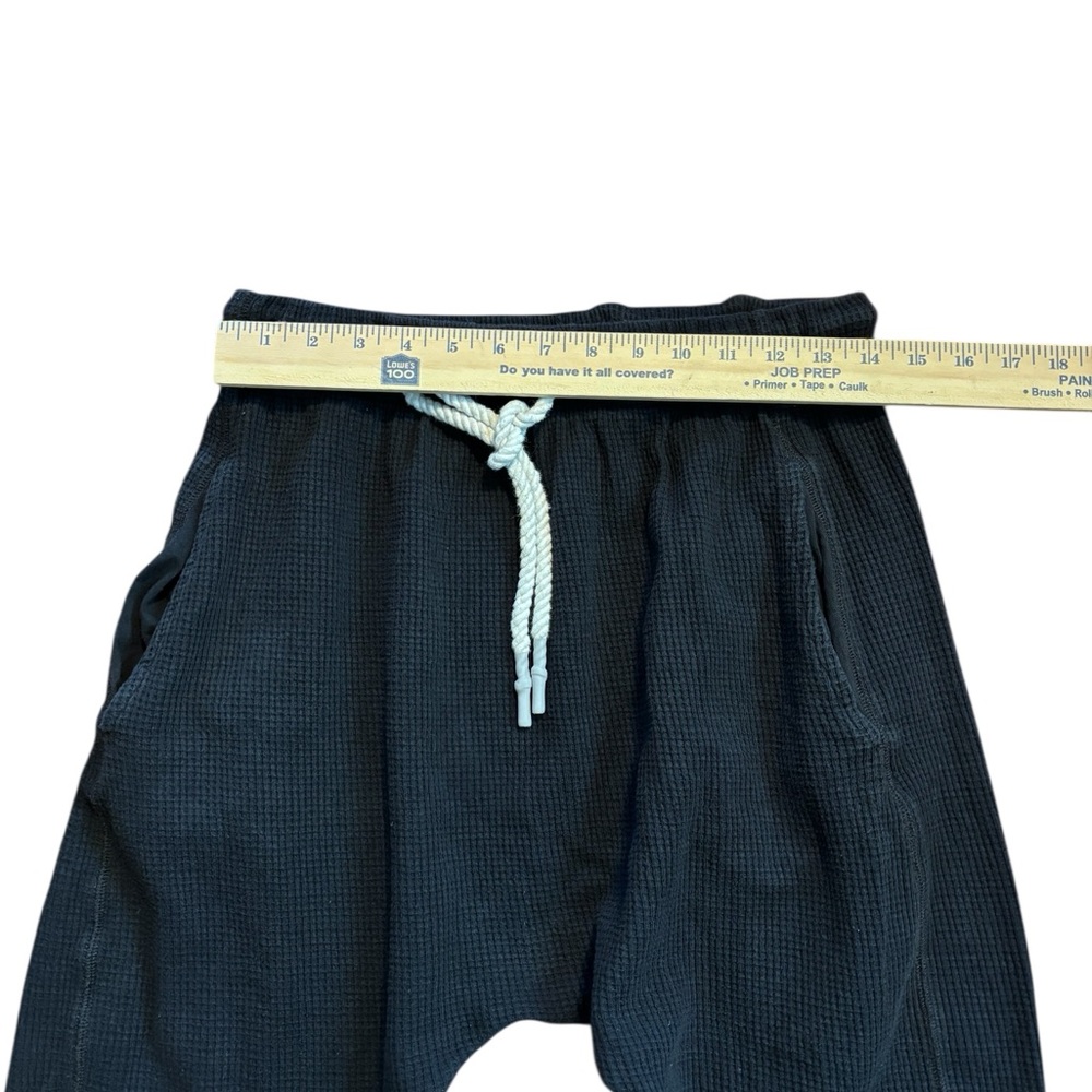 Bassike Black Waffle Knit Drop Crotch Pants 100% cotton Women’s Size S - Picture 5 of 5